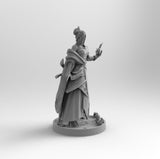 B176 - Samurai Girl Azula with fire statue, STL 3D model design print download file