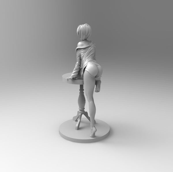 B422 - Anime character , Eva Rei Hot pose, STL 3D model design print download file