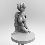 B422 - Anime character , Eva Rei Hot pose, STL 3D model design print download file