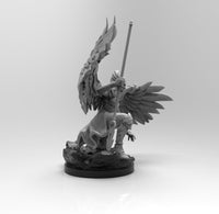 A744 - Character design statue, The Valkyrie female statue, STL 3D model design print download files