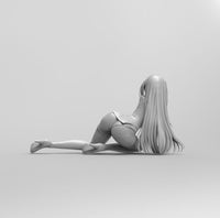 B182 - Waifu character design, The King yu sexy girl statue, STL 3D model design print download files