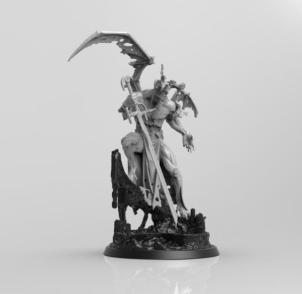 A765 - Demon Character design, The Blood demon statue, STL 3D model design print download files