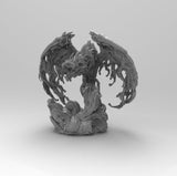 A199 - Legendary creature design, The Water dragon design statue, STL 3D model design print download file