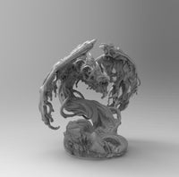 A199 - Legendary creature design, The Water dragon design statue, STL 3D model design print download file