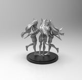 A727 - Character design, The Cerberus Female statue, STL 3D model design print download file