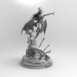 B442 - Games character design, Two sexy Demon bat lady, STL 3D model design print download files