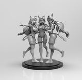 A727 - Character design, The Cerberus Female statue, STL 3D model design print download file