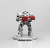 E001 - Games Character design, The SC battle Marines, STL 3D model design print download files
