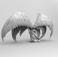 A208 - Legendary Creature design, The 3 Wings Angel with weapons, STL 3D model design print download file