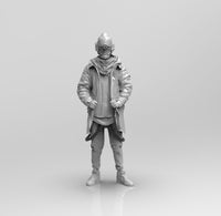 E066 - Cyber character design, The Cyborg Warrior statue, STl 3D model design print download files