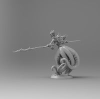 A202 - Creature design, Sea soldier with spear, STL 3D model design print download file