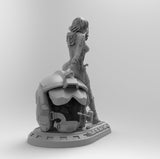 F006 - Movie Character design, SW Rebel pilot female with helmet, STL 3D model design print download file