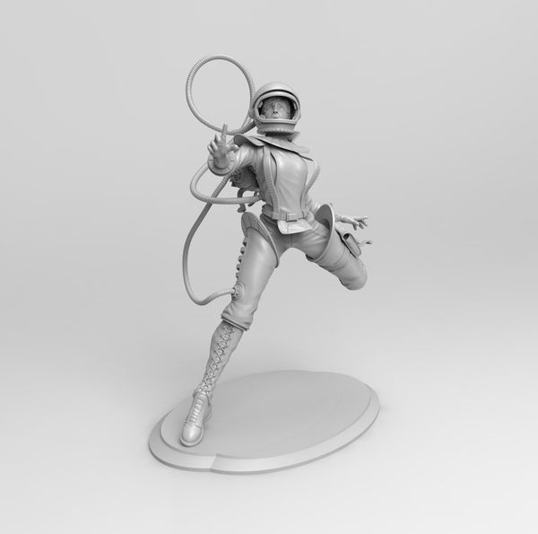 F004 - Character design statue, The space suit SSZ , STL 3D model design print download file