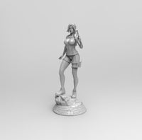 F002 - games character design, Lara Crof bikini version + standard version, STL 3D model design print download file