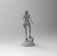 F002 - games character design, Lara Crof bikini version + standard version, STL 3D model design print download file