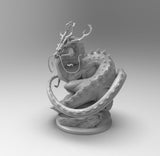 E057 - Legendary dragon design, The earth dragon statue, STl 3D model design print download files