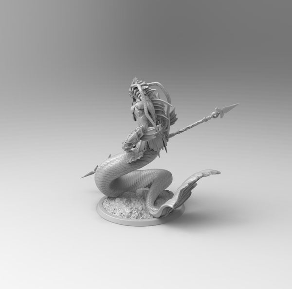 A205 - Creature design, Snake with spear, STL 3D model design print download files