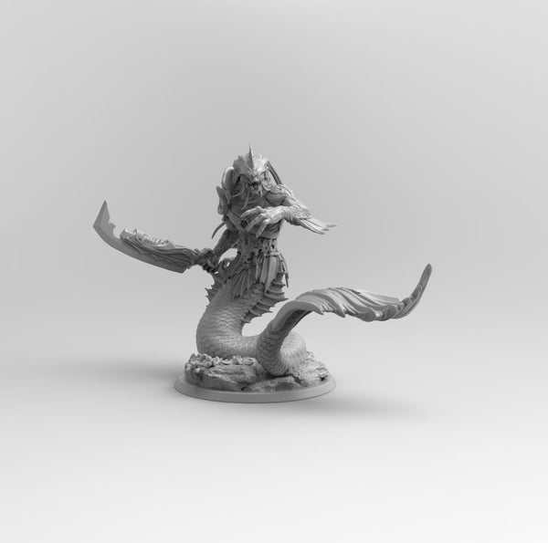 A206 - Creature design statue, Snake with sword , STL 3D model design print download files