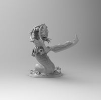 A206 - Creature design statue, Snake with sword , STL 3D model design print download files