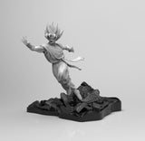 E045 - Anime character design, High five with wukong with yellow hair, STL 3D model design print download files