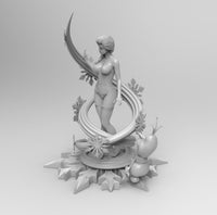 B173 - NSFW Cartoon character design, Ice Magic Girl, STL 3D model design print download file