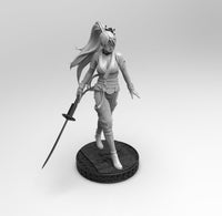 E037 - Games character design, The momiji with blade statue, STL 3D model design print download files
