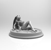 E080 - NSFW female character statue, hot and sexy female anime character design, STL 3D model design print download file