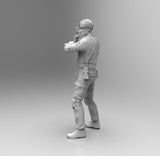 E028 - ( No Splitted parts ) Games character design, RE Leon kenn with gun, STL 3D model design print download files