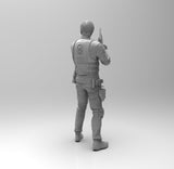 E028 - ( No Splitted parts ) Games character design, RE Leon kenn with gun, STL 3D model design print download files