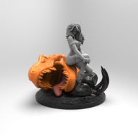 E293 - NSFW Comic character design, The Body nude Rougie with Dragon head, STL 3D model design print download files