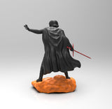 E089 - Movie character design, the full black suit keylo with saber, STL 3D model design print download file