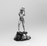 E095 - Movie character design , The storm troops lady with 4 helmet design, STL 3D model design print download files