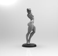 E092 - Games character design, Hot Chun lee with strong legs figure, STL 3D model design print download files