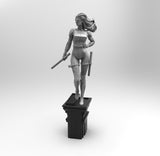 E100 - Waifu comic character design, The Hot canary with weopon, STL 3D model design print download files