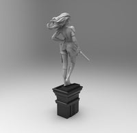 E100 - Waifu comic character design, The Hot canary with weopon, STL 3D model design print download files