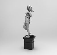 E100 - Waifu comic character design, The Hot canary with weopon, STL 3D model design print download files