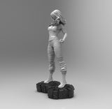 E102 - Comic character design, Hot figure green girl, STL 3D model design print download files