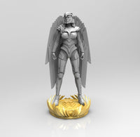 E138 - Comic character design, The WW Golden armor with wings, STL 3D model design print download files