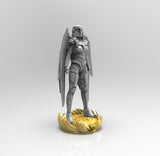 E138 - Comic character design, The WW Golden armor with wings, STL 3D model design print download files