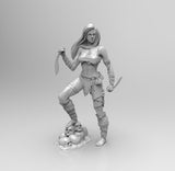 E116 - Savage Character design, THe KES female with weopon, STL 3D model design print download files