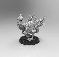 E148 - Legendary creature design, The Cockrice chicken like monster, STL 3D model design print download files