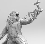 E147 - Legendary creature design, The lion of the king with lightninb bolt, STL 3D model design print download files