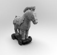 E161 - Legendary character design, The Trojan Wood horse , STL 3D model design print download files