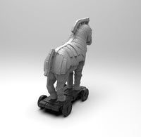 E161 - Legendary character design, The Trojan Wood horse , STL 3D model design print download files