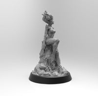 E163 - Legendary character design, The Oreado women on the rock, STL 3D model design print download files