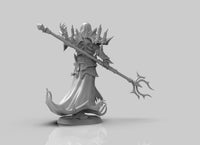 A253 - Legendary creature design, W.necromancer staff/ maca/ sword, STL 3D model design print download file