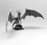 E166 - Legendary dragon design statue, The Green dragon on the rock design, STL 3D model design print download files