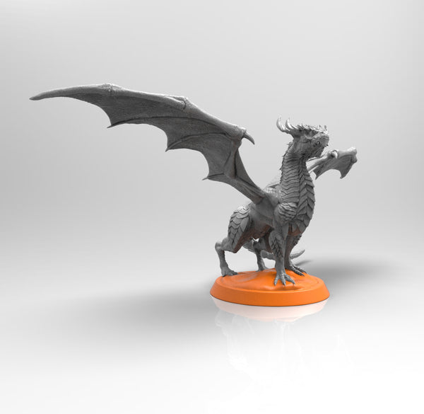 E167 - Legendary dragon design, The baby dragon statue design, STL 3D model design print download files