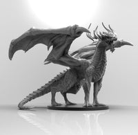 E170 - Legendary dragon design, The Green Dragon with standing pose, STL 3D model design print download files