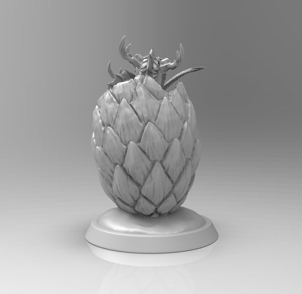 E169 - Legendary dragon design, Cute twins baby dragon egg, STL 3D model design print download files